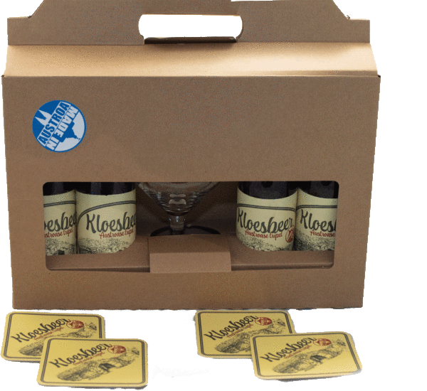 Set van 4 flessen Kloesbeer, Austroa's tripel, Glas en viltjes - Afbeelding 3