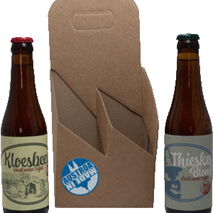 Set van 1 fles Kloesbeer en 1 fles Thieskes Blondj, Austroa's tripel